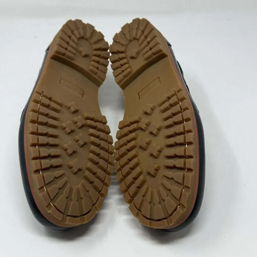 Tommy Hilfiger Lug Sole Boat Shoes Mens 11.5 Blue Leather 3 Eye Chunky Prepcore